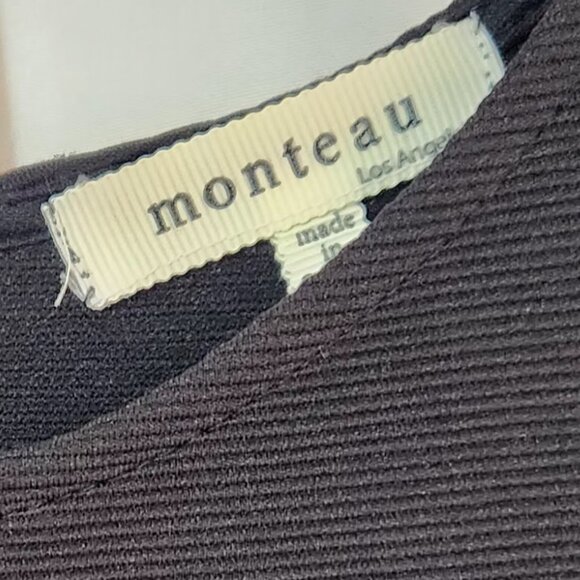 Black Form Fitting Monteau Dress - Size L - Picture 4 of 7